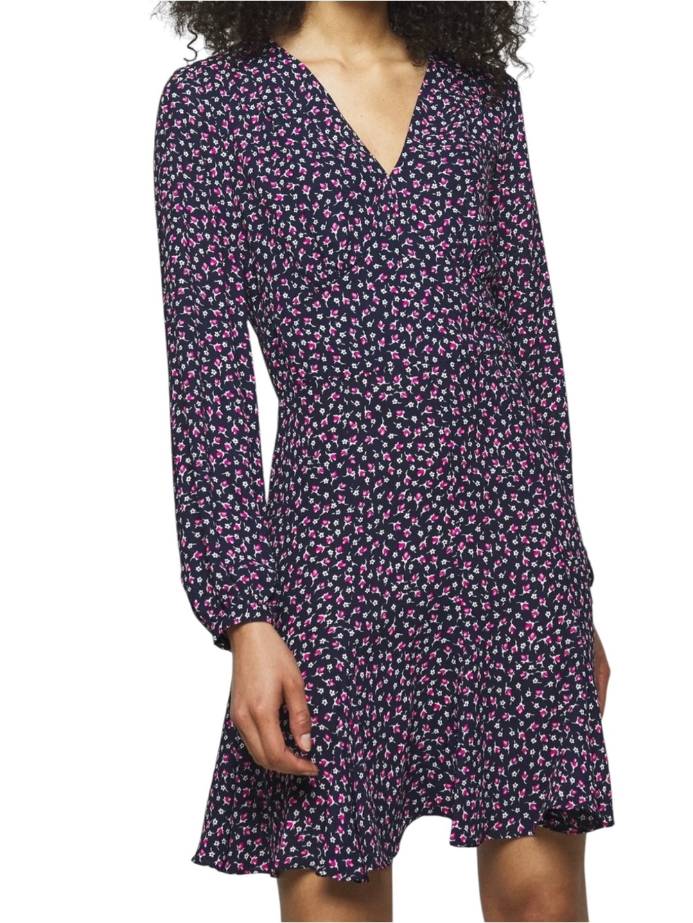 LAUREN RALPH LAUREN Sydnie Floral Fit Flare Dress Navy Pink Petite 4 Cottagecore